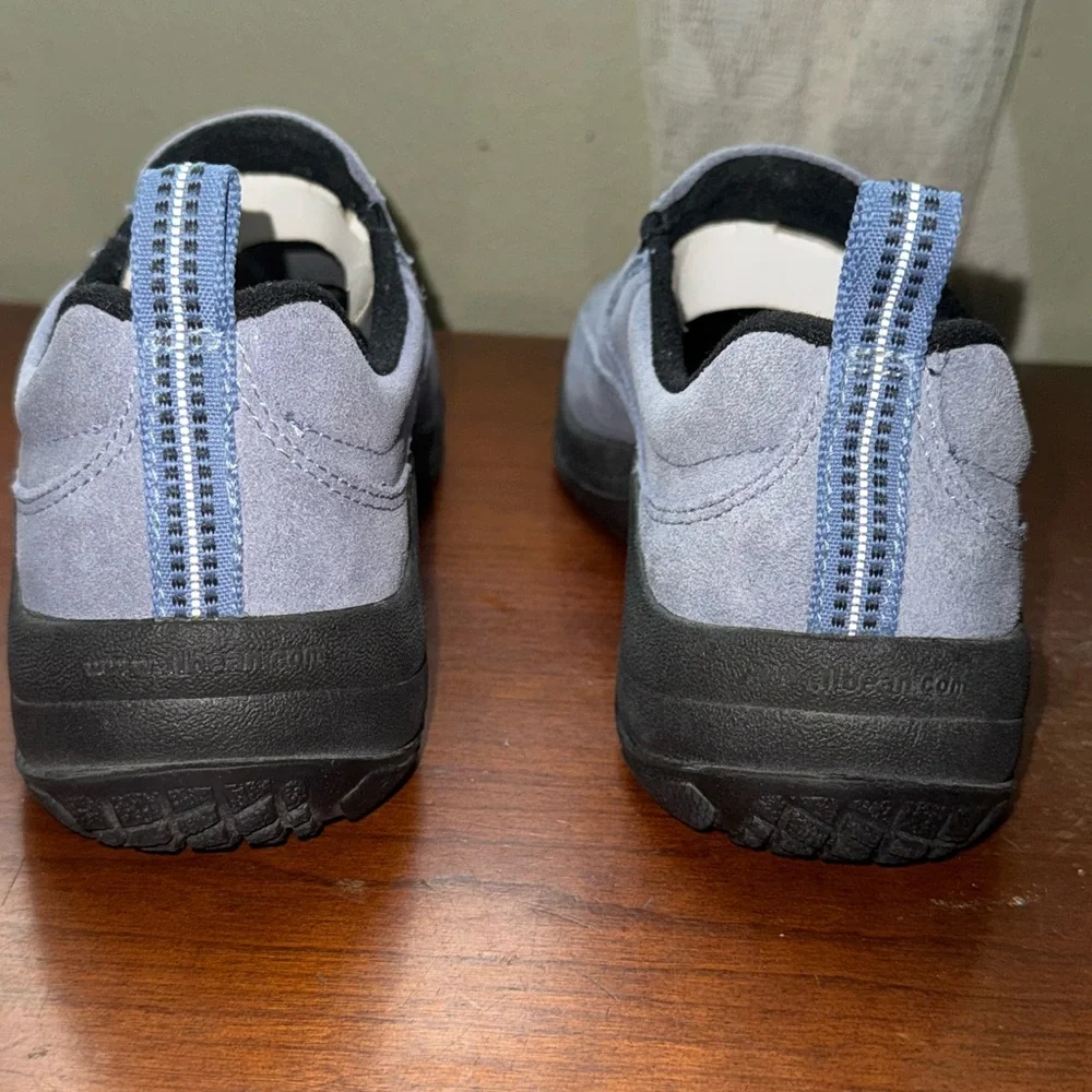 L.L. Bean Suede Light Blue Comfort Slip On Moccasins Women’s Shoes Size 8W